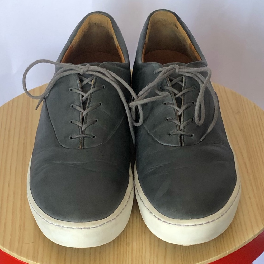 Jak’ gray leather sneakers size 11.5 - Picture 3 of 7